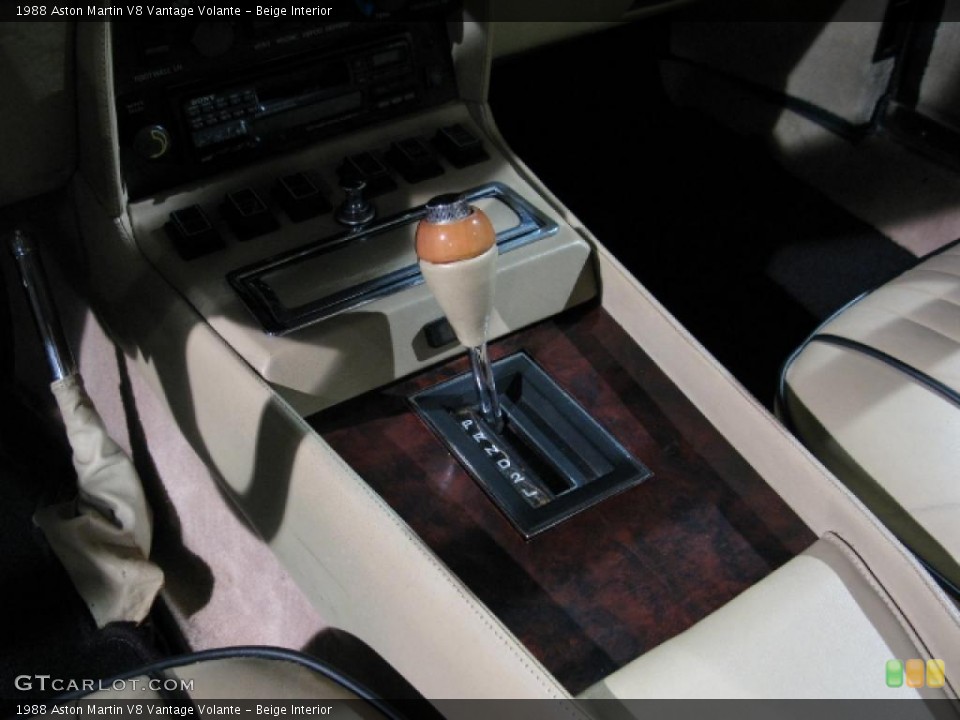 Beige Interior Transmission for the 1988 Aston Martin V8 Vantage Volante #4137400