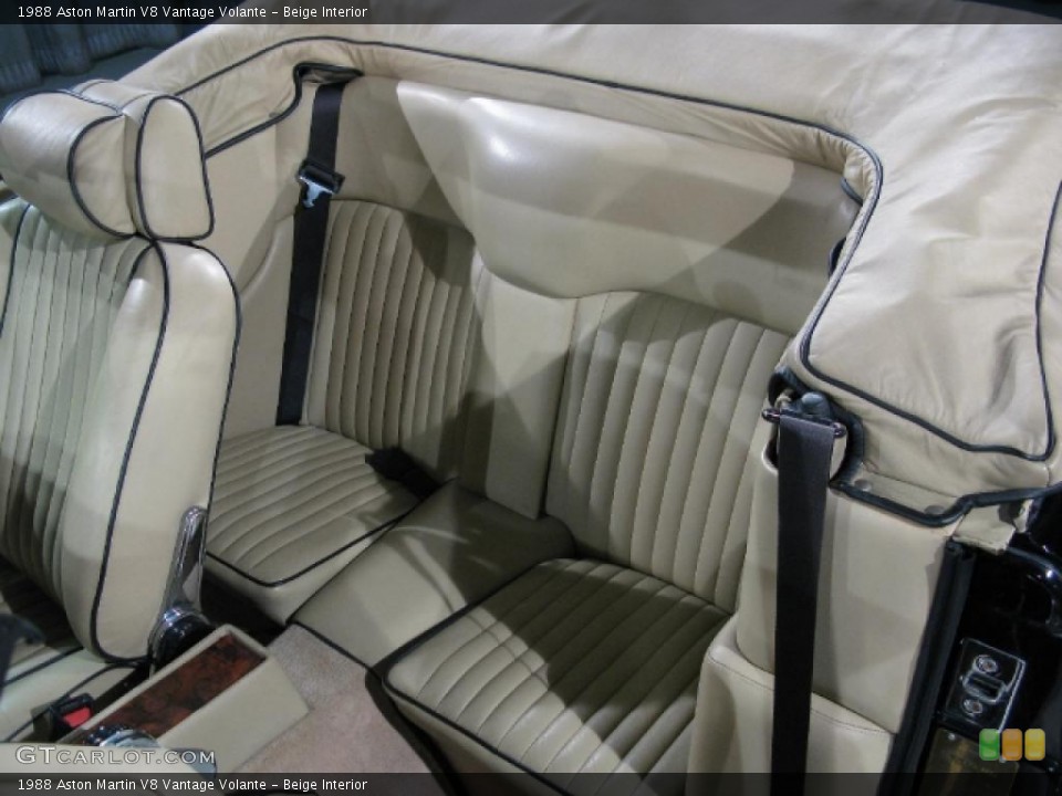 Beige Interior Rear Seat for the 1988 Aston Martin V8 Vantage Volante #4137420