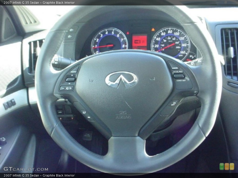 Graphite Black Interior Steering Wheel for the 2007 Infiniti G 35 Sedan #41376440