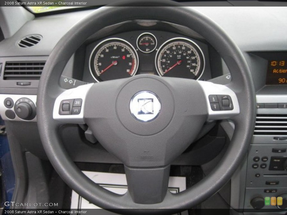 Charcoal Interior Steering Wheel for the 2008 Saturn Astra XR Sedan #41377040