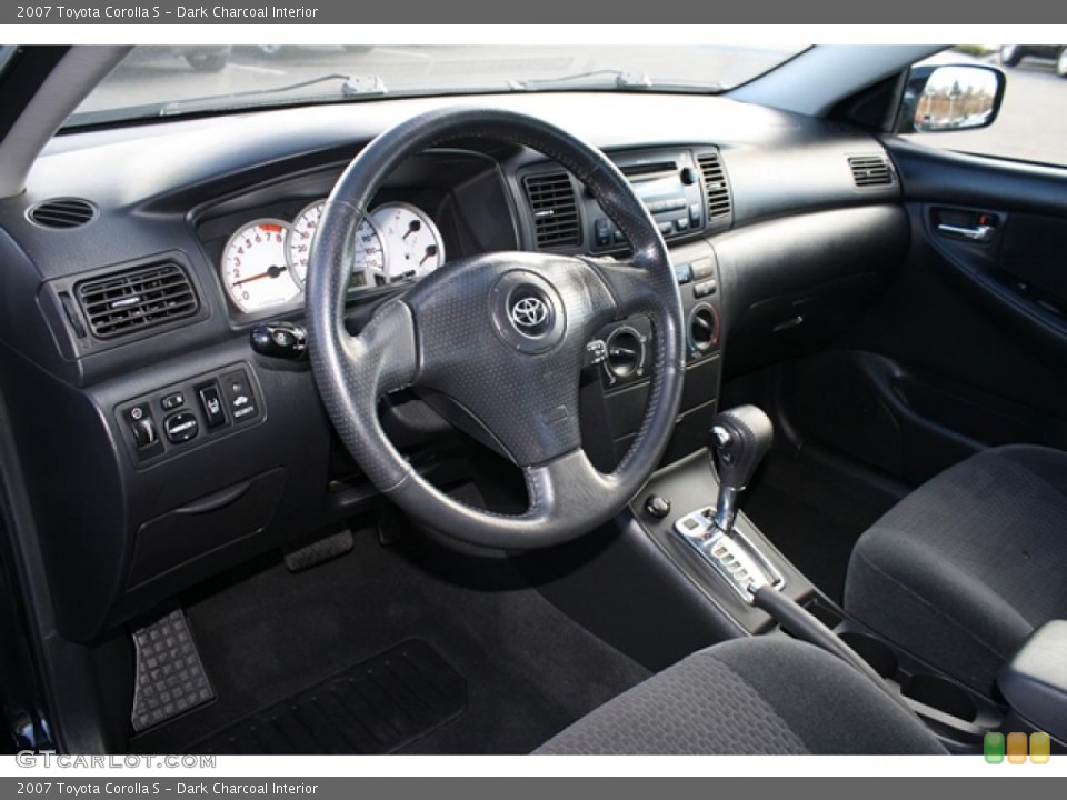 Dark Charcoal Interior Prime Interior for the 2007 Toyota Corolla S #41378360