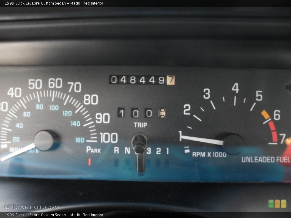 Medici Red Interior Gauges for the 1999 Buick LeSabre Custom Sedan #41378420