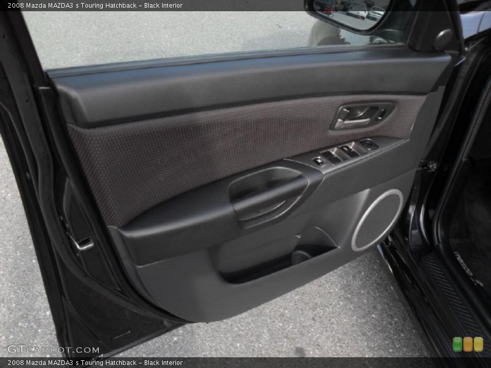 Black Interior Door Panel for the 2008 Mazda MAZDA3 s Touring Hatchback #41378692