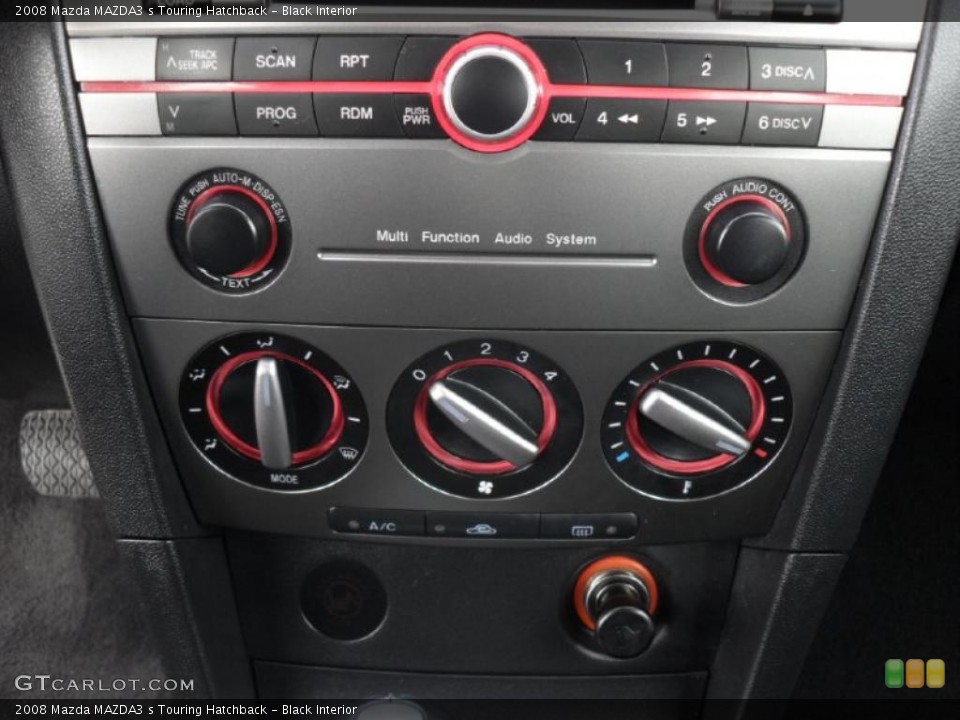 Black Interior Controls for the 2008 Mazda MAZDA3 s Touring Hatchback #41378724