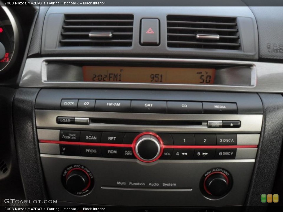 Black Interior Controls for the 2008 Mazda MAZDA3 s Touring Hatchback #41378736