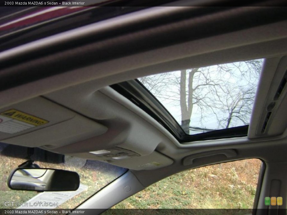 Black Interior Sunroof for the 2003 Mazda MAZDA6 s Sedan #41379372