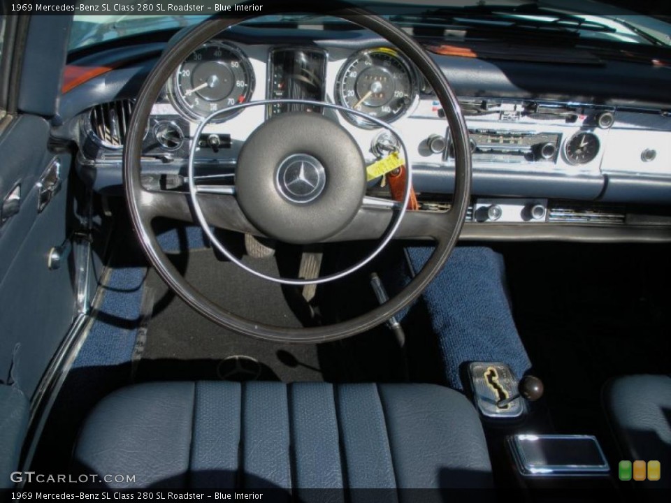 Blue Interior Steering Wheel for the 1969 Mercedes-Benz SL Class 280 SL Roadster #41387380