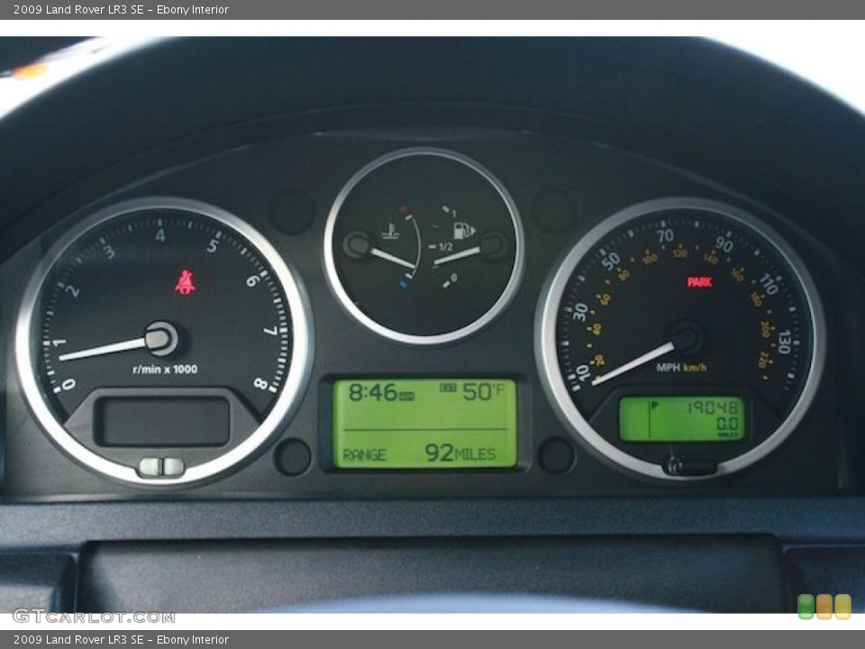 Ebony Interior Gauges for the 2009 Land Rover LR3 SE #41388288