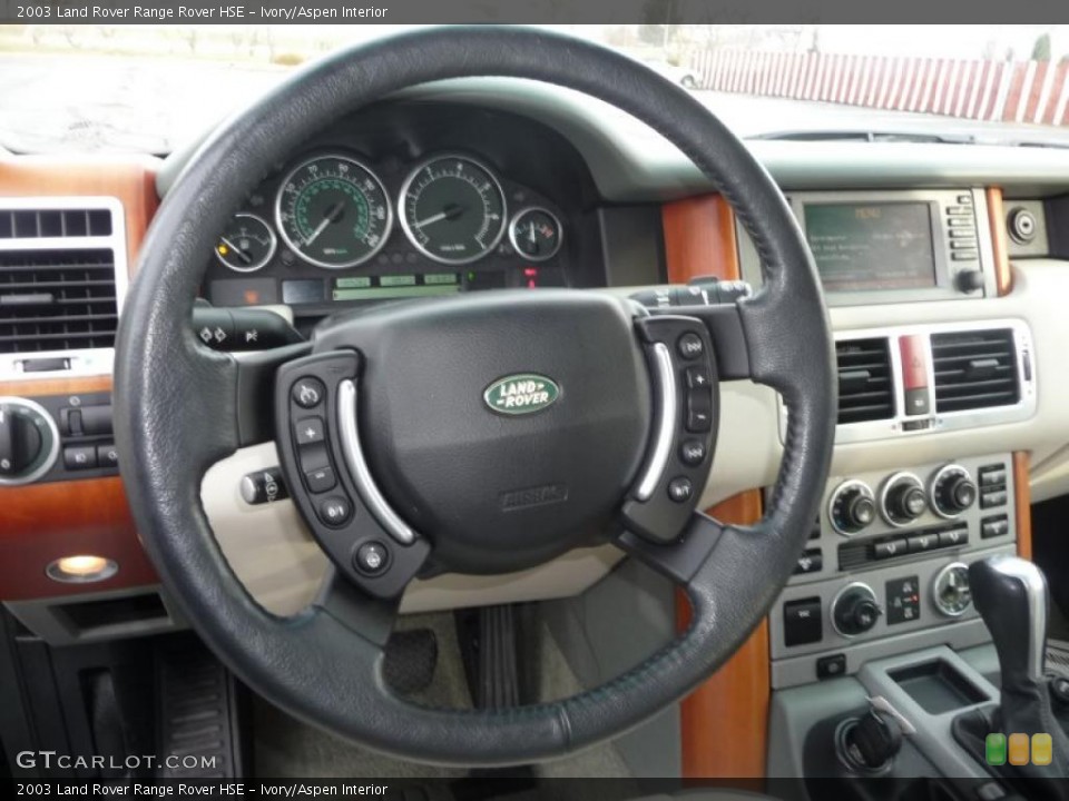 Ivory/Aspen Interior Steering Wheel for the 2003 Land Rover Range Rover HSE #41388524