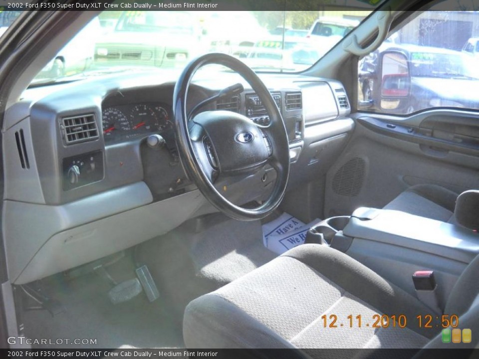 Medium Flint Interior Prime Interior for the 2002 Ford F350 Super Duty XLT Crew Cab Dually #41390196
