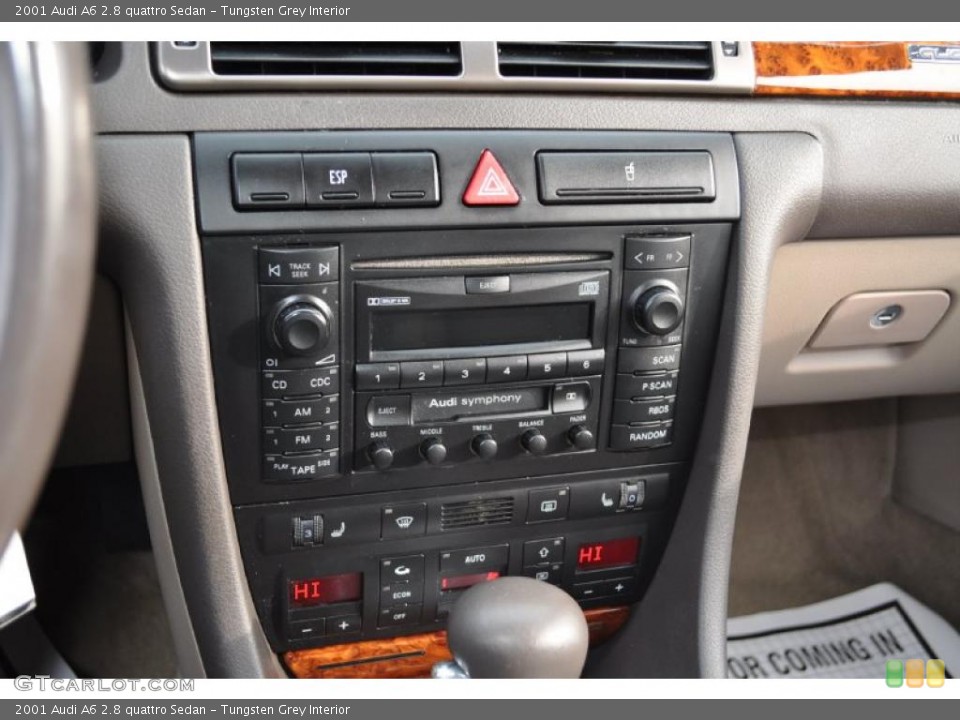Tungsten Grey Interior Controls for the 2001 Audi A6 2.8 quattro Sedan #41391637