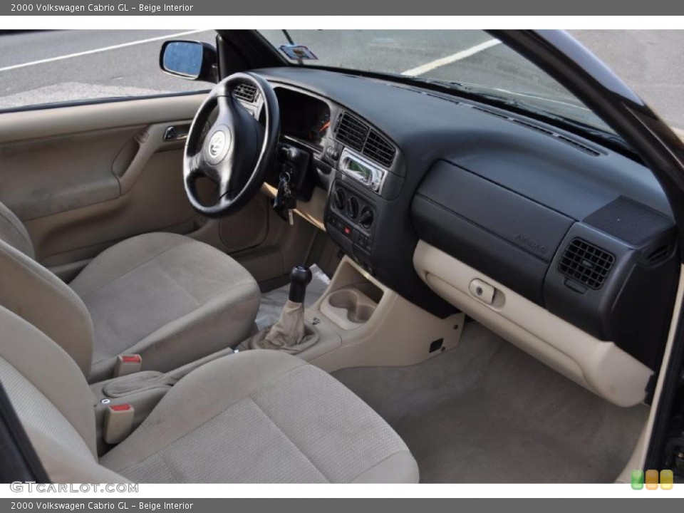 Beige Interior Dashboard for the 2000 Volkswagen Cabrio GL #41392288