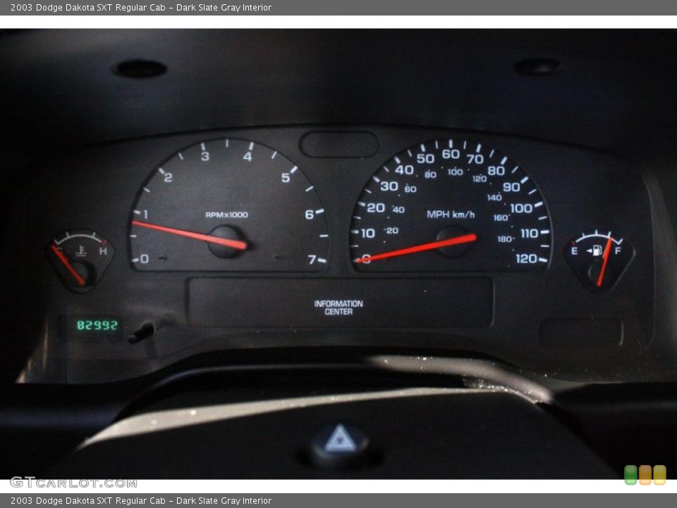 Dark Slate Gray Interior Gauges for the 2003 Dodge Dakota SXT Regular Cab #41393076