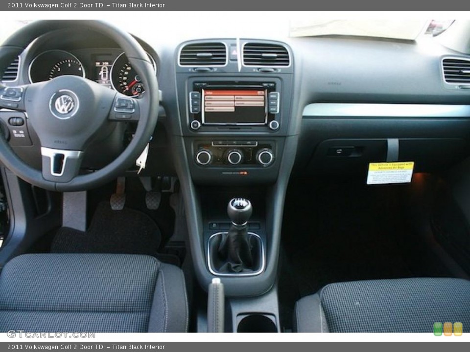 Titan Black Interior Dashboard for the 2011 Volkswagen Golf 2 Door TDI #41401664