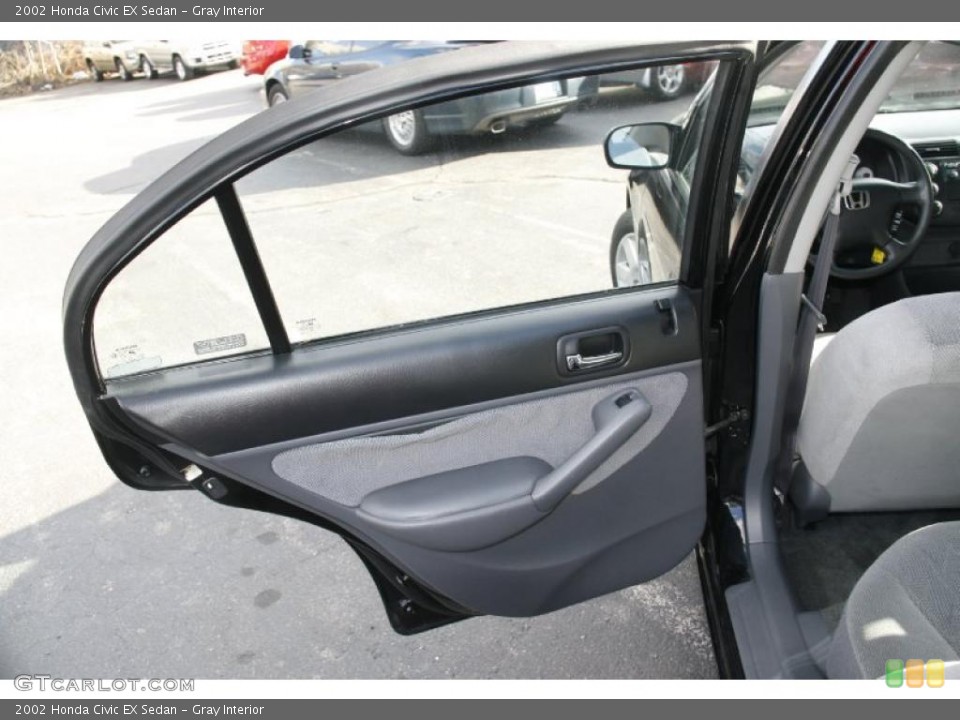 Gray Interior Door Panel for the 2002 Honda Civic EX Sedan #41421295