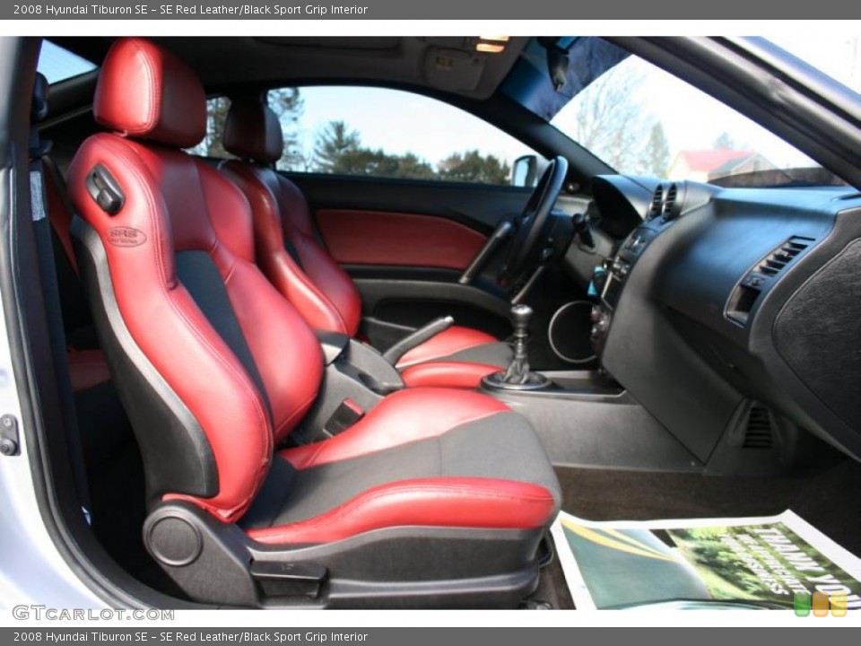 SE Red Leather/Black Sport Grip Interior Photo for the 2008 Hyundai Tiburon SE #41427987