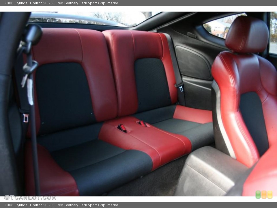 SE Red Leather/Black Sport Grip Interior Photo for the 2008 Hyundai Tiburon SE #41428003