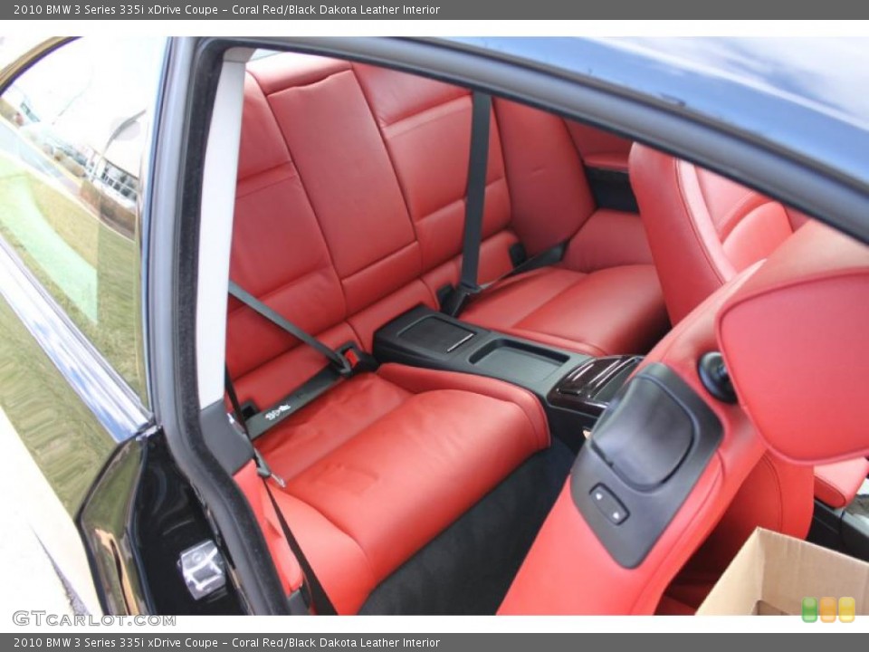 Coral Red/Black Dakota Leather Interior Photo for the 2010 BMW 3 Series 335i xDrive Coupe #41428467