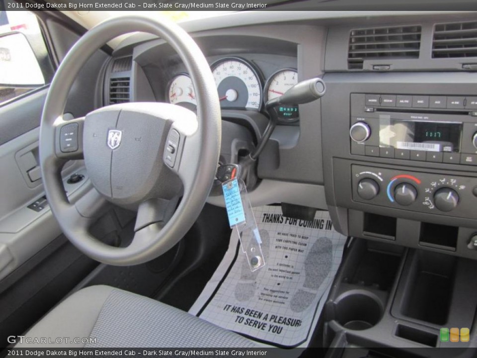 Dark Slate Gray/Medium Slate Gray Interior Photo for the 2011 Dodge Dakota Big Horn Extended Cab #41430491