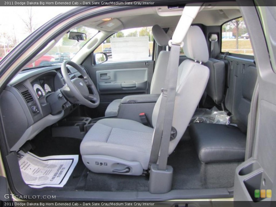 Dark Slate Gray/Medium Slate Gray Interior Photo for the 2011 Dodge Dakota Big Horn Extended Cab #41430647