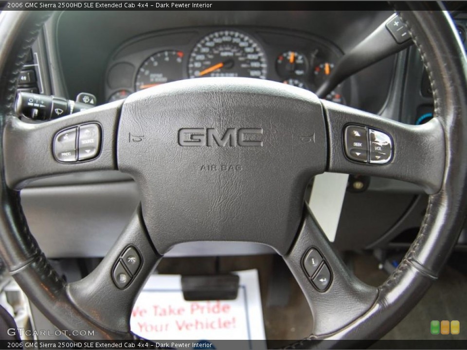 Dark Pewter Interior Steering Wheel for the 2006 GMC Sierra 2500HD SLE Extended Cab 4x4 #41437247
