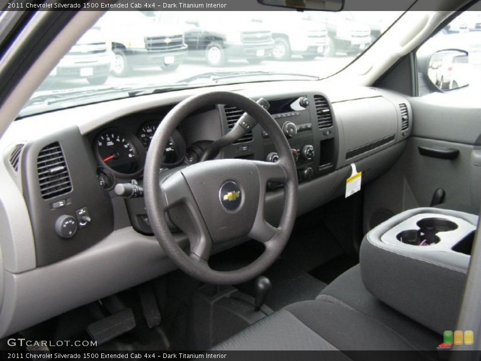 Dark Titanium Interior Prime Interior for the 2011 Chevrolet Silverado 1500 Extended Cab 4x4 #41437707