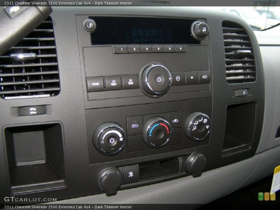 Dark Titanium Interior Controls for the 2011 Chevrolet Silverado 1500 Extended Cab 4x4 #41437727