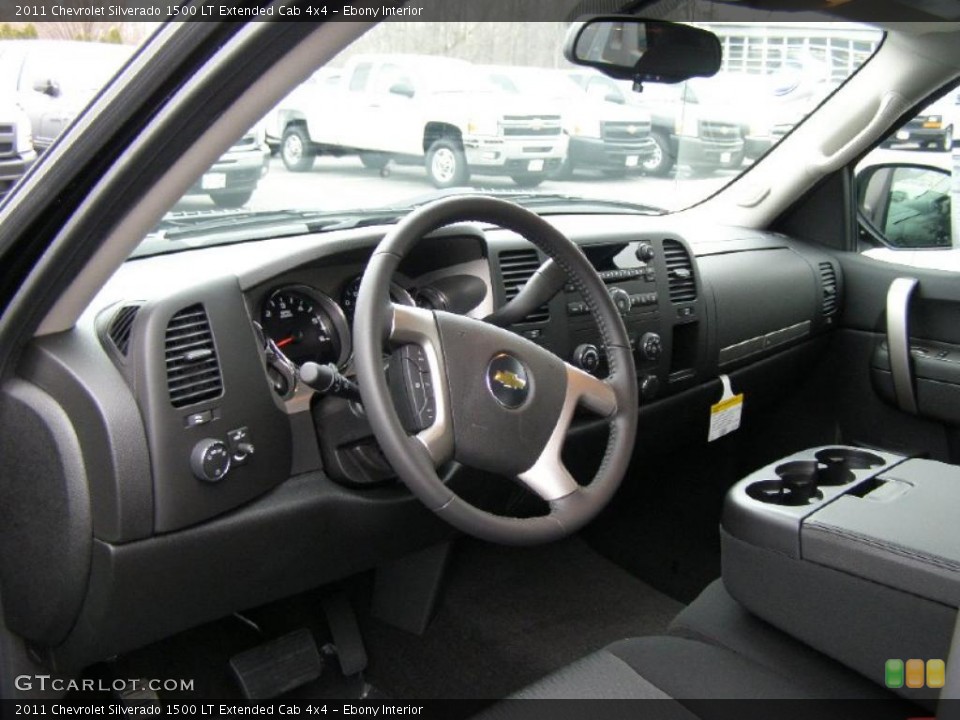 Ebony Interior Prime Interior for the 2011 Chevrolet Silverado 1500 LT Extended Cab 4x4 #41437795