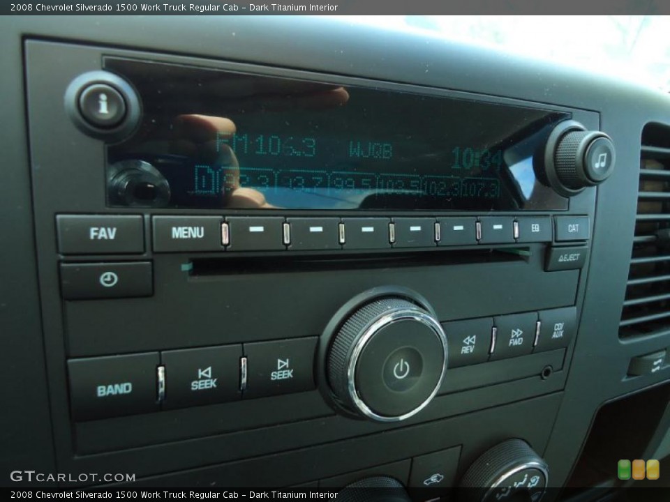 Dark Titanium Interior Controls for the 2008 Chevrolet Silverado 1500 Work Truck Regular Cab #41438971