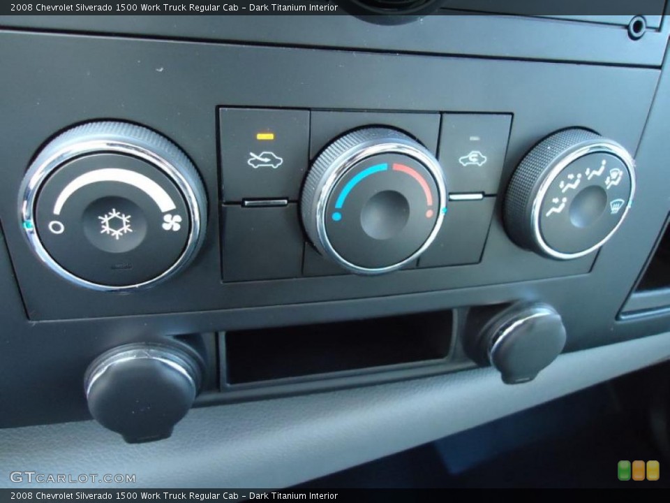 Dark Titanium Interior Controls for the 2008 Chevrolet Silverado 1500 Work Truck Regular Cab #41438987