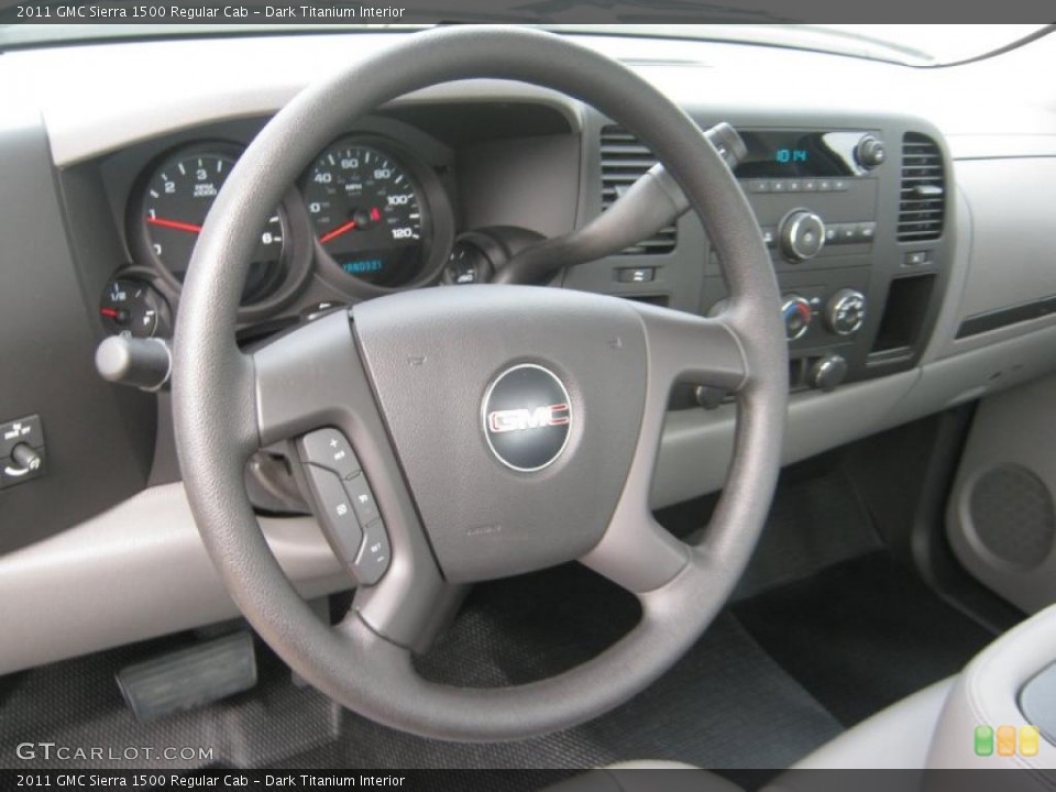 Dark Titanium Interior Steering Wheel for the 2011 GMC Sierra 1500 Regular Cab #41440155