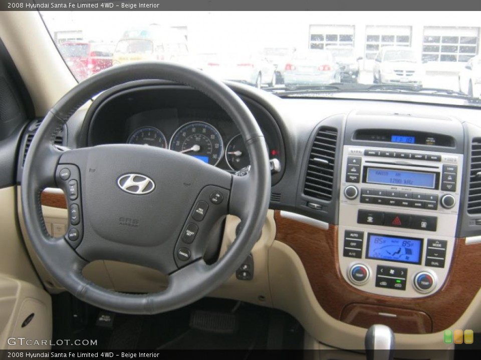 Beige Interior Dashboard for the 2008 Hyundai Santa Fe Limited 4WD #41443891
