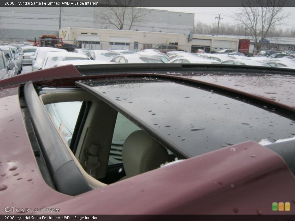 Beige Interior Sunroof for the 2008 Hyundai Santa Fe Limited 4WD #41443959