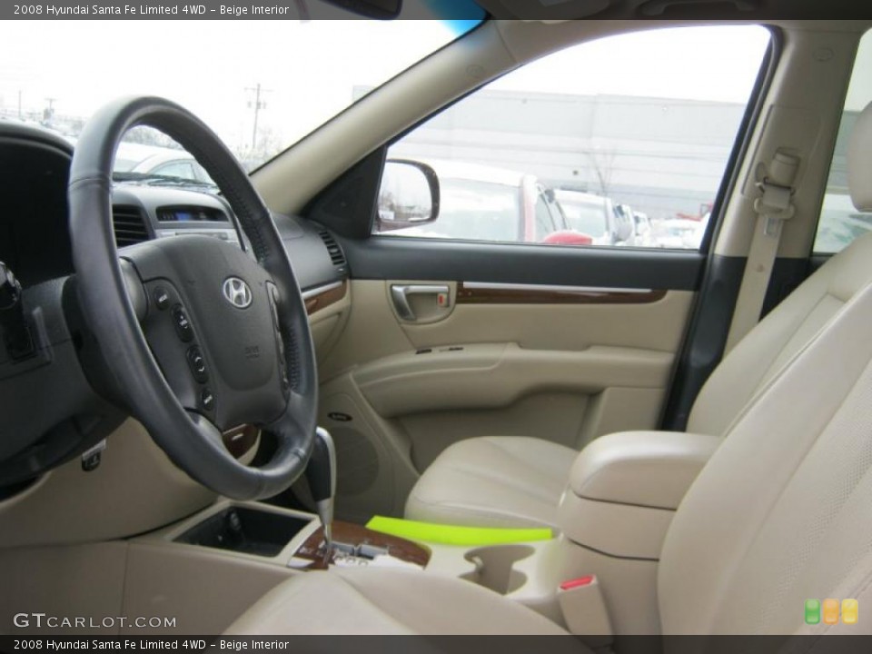 Beige Interior Photo for the 2008 Hyundai Santa Fe Limited 4WD #41444167