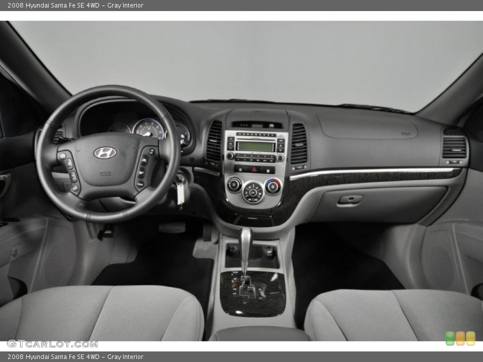 Gray Interior Dashboard for the 2008 Hyundai Santa Fe SE 4WD #41447479
