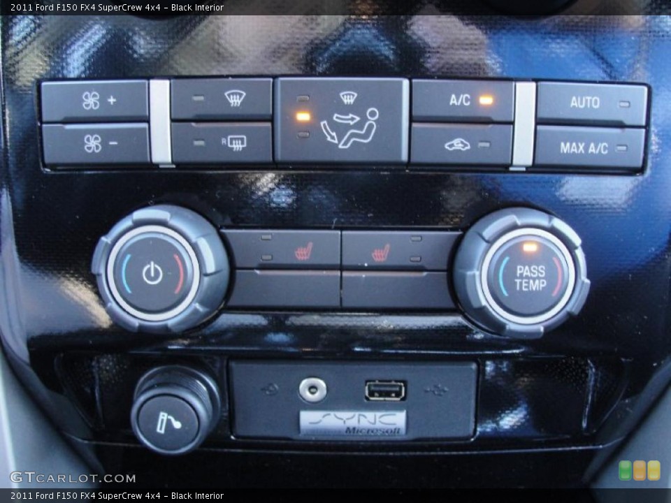 Black Interior Controls for the 2011 Ford F150 FX4 SuperCrew 4x4 #41449743