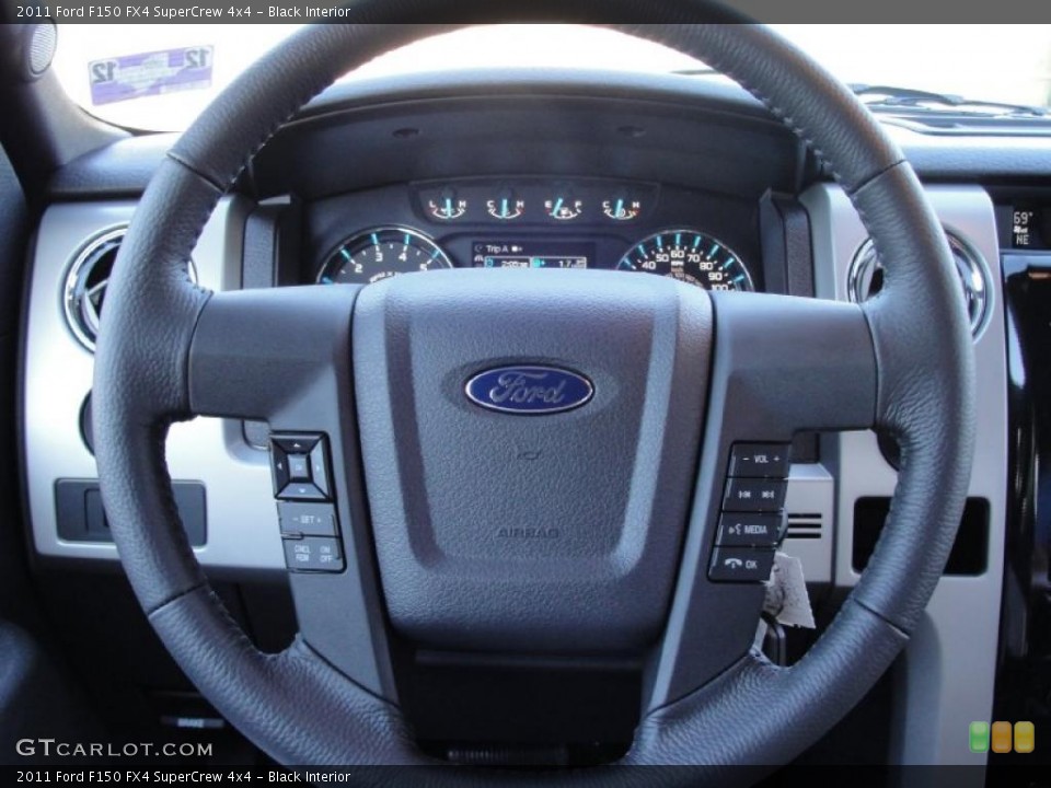 Black Interior Steering Wheel for the 2011 Ford F150 FX4 SuperCrew 4x4 #41449807