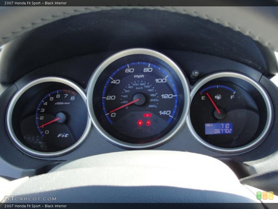 Black Interior Gauges for the 2007 Honda Fit Sport #41455747
