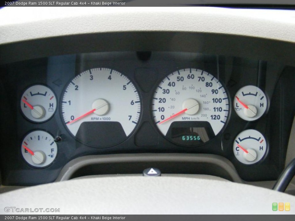 Khaki Beige Interior Gauges for the 2007 Dodge Ram 1500 SLT Regular Cab 4x4 #41457919