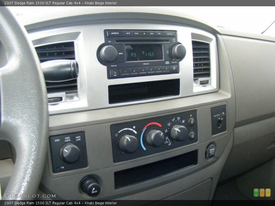 Khaki Beige Interior Controls for the 2007 Dodge Ram 1500 SLT Regular Cab 4x4 #41457947