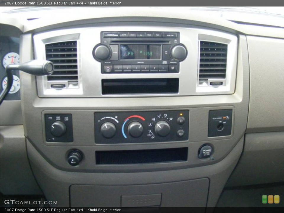 Khaki Beige Interior Controls for the 2007 Dodge Ram 1500 SLT Regular Cab 4x4 #41457979