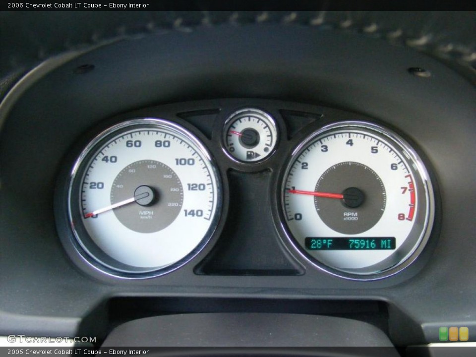 Ebony Interior Gauges for the 2006 Chevrolet Cobalt LT Coupe #41458211