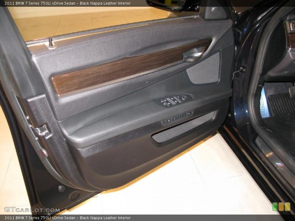 Black Nappa Leather Interior Door Panel for the 2011 BMW 7 Series 750Li xDrive Sedan #41461854