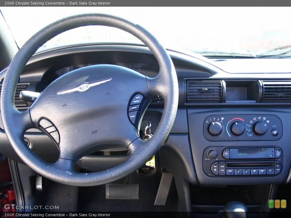 Dark Slate Gray Interior Steering Wheel for the 2006 Chrysler Sebring Convertible #41463806