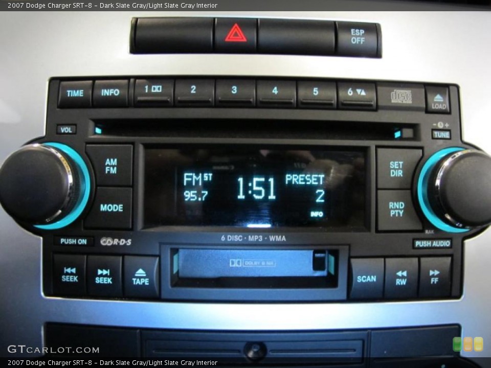 Dark Slate Gray/Light Slate Gray Interior Controls for the 2007 Dodge Charger SRT-8 #41465014