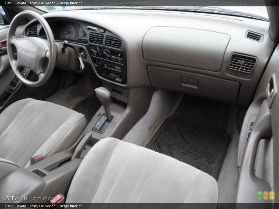 Beige Interior Dashboard for the 1996 Toyota Camry DX Sedan #41466262
