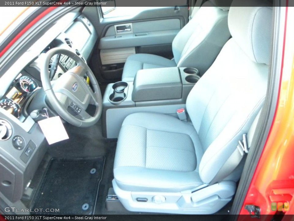 Steel Gray Interior Photo for the 2011 Ford F150 XLT SuperCrew 4x4 #41467251