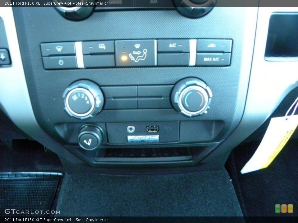 Steel Gray Interior Controls for the 2011 Ford F150 XLT SuperCrew 4x4 #41467291