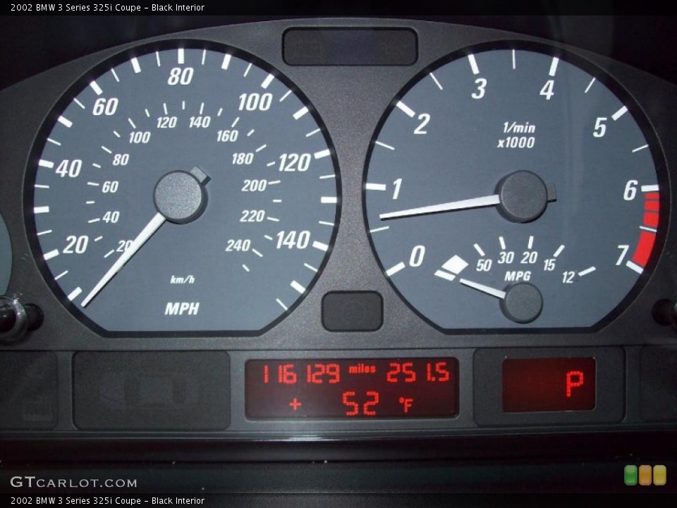 Black Interior Gauges for the 2002 BMW 3 Series 325i Coupe #41468127