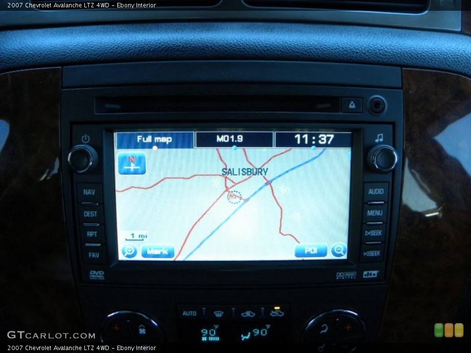 Ebony Interior Navigation for the 2007 Chevrolet Avalanche LTZ 4WD #41469535